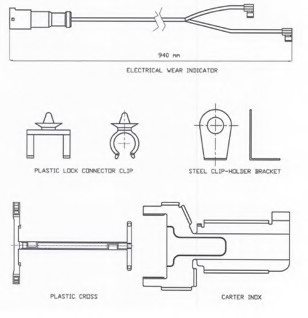 ABEX FAI172 Warning Contact, brake pad wear